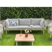 Beliani Conjunto lounge SENISE Cinza