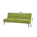 Sofá cama de tecido OLIVIA Verde