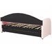 Beliani Cama nido Terciopelo EYBURIE 99x217 Cinza Claro