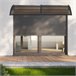 Toldo exterior Mellerud  para portas com proteção  policarbonato 240x80 Castanho