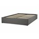 Beliani Cama com estrado Poliéster DINAN 147x214 Cinza Escuro