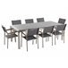Beliani Conjunto de comedor GROSSETO Cinza Escuro