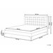 Beliani Cama com estrado Veludo LIMOUX 147x213 Azul Marino