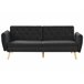 Beliani Sofá-cama Veludo BARDU Preto
