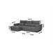 Chaise longue BENSON com cama Antracite