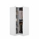 Armário 2 portas com efeito madeira 91 Branco