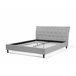 Beliani Cama com estrado Poliéster SAVERNE 157x228 Cinza Claro
