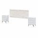 Conjunto de quarto duplo estilo nórdico Branco