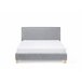 Beliani Cama com estrado Poliéster SENNEZ 175x216 Cinza Claro