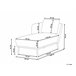 Beliani Chaise longue Bouclé ARTHEZE Castanho Claro