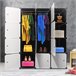 Guarda-roupa Elite Cube Caixa Personalizável 12 Cubos/Portas 111 Preto