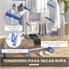 Estendal ABS, PP e Aço HOMCOM, loja de ferragens - lavanderia Azul