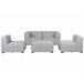 Beliani Conjunto lounge AREZZO Cinza Claro