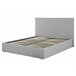 Beliani Cama com armazenamento Poliéster LORIENT 177x216 Cinza Claro
