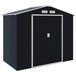 Abrigo de Jardim Aço Galvanizado e PP Outsunny 213 Cinza