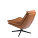 ANGEL CERDA Poltrona giratório em pele castanha Nogal