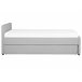 Beliani Cama com estrado Poliéster MARMANDE 96x214 Azul Marino