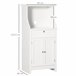 Armário para Micro-Ondas MDF HOMCOM, casa - cozinha Branco