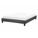 Beliani Cama com estrado Poliéster ROANNE 149x211 Cinza