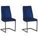 Beliani Silla de comedor LAVONIA Azul Marino