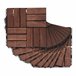 Conjunto de 10 ladrilhos Alliste click 12 ripas acácia/plástico Castanho