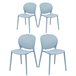 4 cadeiras de jardim de design Lolly 4 cadeiras de jardim de design Lolly Azul