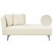 Beliani Chaise longue versão à esquerda Bouclé RIOM Branco/ Bege