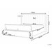 Beliani Cama com estrado Veludo NOYERS 190x247 Bege