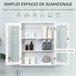 Armário Casa de Banho de Parede MDF e Vidro kleankin 55 Armário Casa de Banho de Parede MDF e Vidro kleankin 55 Branco