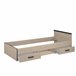 Cama Jovem Village com 2 gavetas e 1 nicho 90x203 Branco/cinza