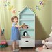 Prateleira de livro infantil P2 class MDF, pine wood HOMCOM Branco