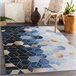 ANDRE 1216 Tapete cubo rico antiderrapante 80x150 Azul
