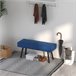 Banco de Pé de Cama Aço, Espuma e Poliéster HOMCOM, casa - quarto Azul