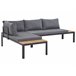Beliani Conjunto lounge PIENZA Preto