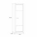 Vitrine alta branco brilhante LIVING Branco Brillo