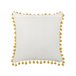 Beliani Almofada decorativa LYCROIS Branco/ Bege