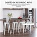 Bancos de Bar Metal HOMCOM, casa - cadeiras Cinza