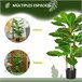 Árvore Perene Artificial PE, PEVA, Aço e Cimento HOMCOM Verde