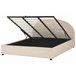 Beliani Cama com armazenamento Bouclé VAUCLUSE 194x214 Bege
