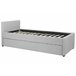 Beliani Cama com estrado Poliéster MARMANDE 96x214 Azul Marino