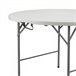 Mesa dobrável redonda efeito granito O91 121x121 Branco