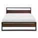 Beliani Cama com estrado Pinho GIULIA 145x213 Castanho