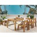 Beliani Conjunto de comedor LIVORNO Castanho