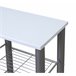 Conjunto balcão e 2 bancos de bar MALACCA II Branco/ Plateado