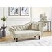 Beliani Chaise longue versão à direita Veludo LATTES Bege
