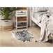 Beliani Decoração em pele de ovelha NAMBUNG 60x90 Branco/ Preto