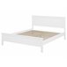 Beliani Cama com estrado Pinho OLIVET 189x208 Branco