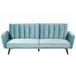Beliani Sofá-cama Veludo VIMMERBY Azul Claro