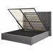 Beliani Cama com armazenamento Veludo LUBBON 190x217 Cinza