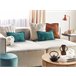Conjunto de almofadas decorativas ZINNIA Beliani 47x27 Azul/ Verde